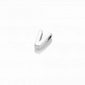 Hot Diamonds Icon Storyteller Sterling Silver Letter V Pendant Charm D