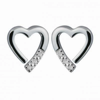 Hot Diamonds Just Add Love Sterling Silver Memories Earrings