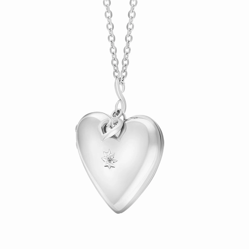 Hot Diamonds Just Add Love Sterling Silver Starry Heart Locket