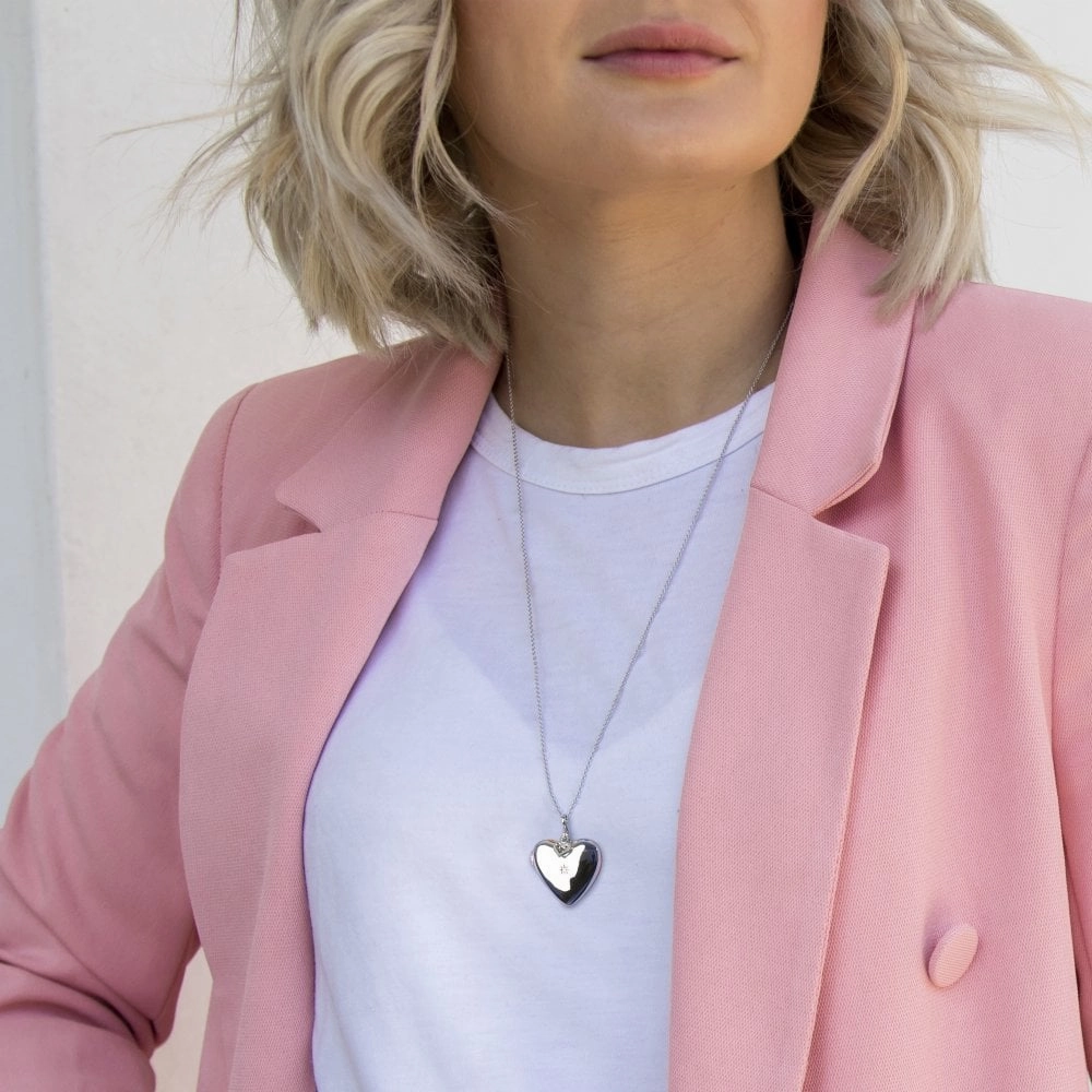 Hot Diamonds Just Add Love Sterling Silver Starry Heart Locket