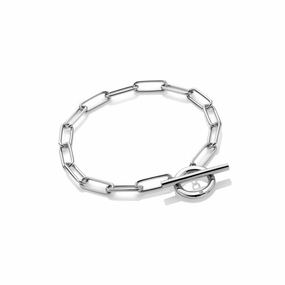 Hot Diamonds Linked T-Bar Sterling Silver Bracelet