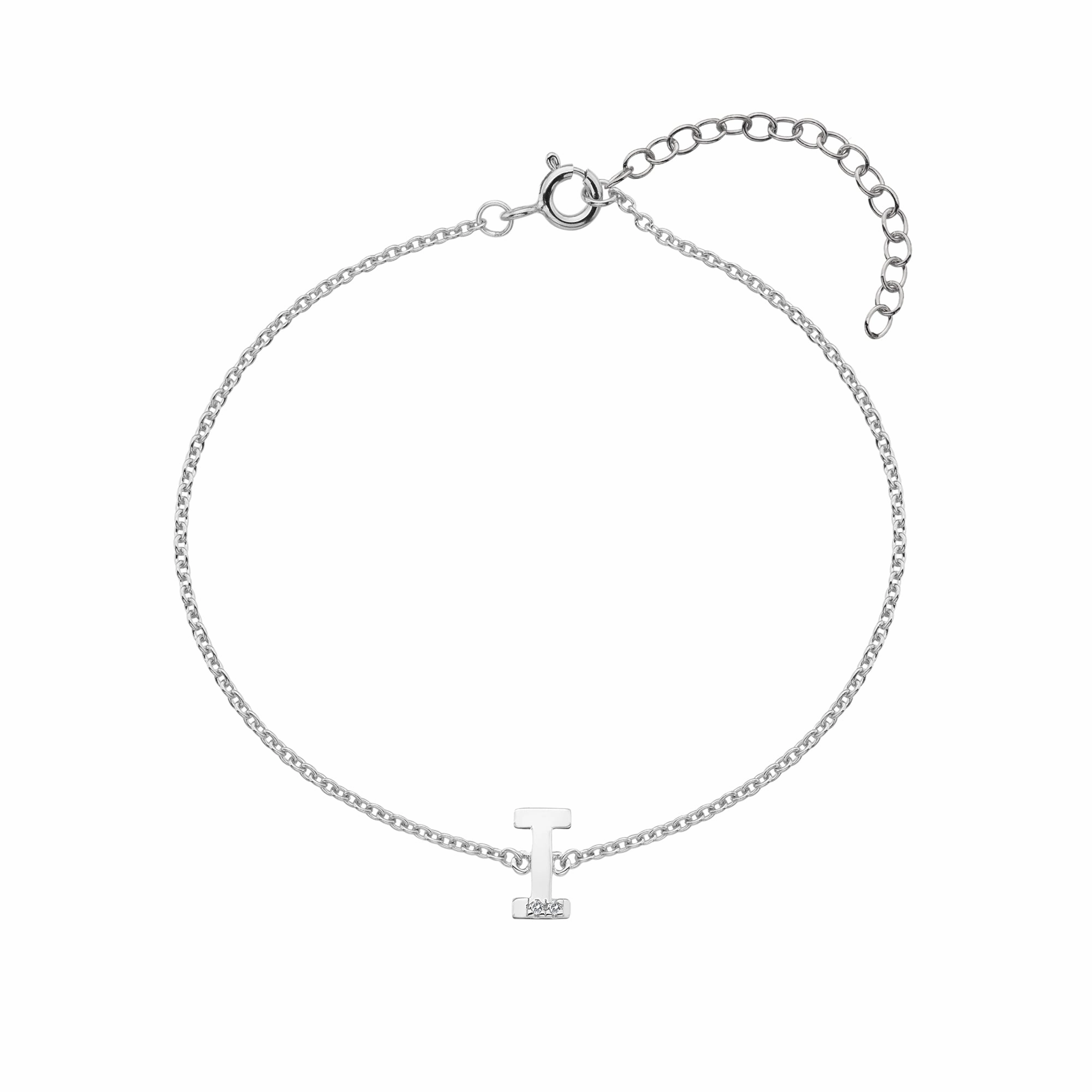 Hot Diamonds Love Letters Sterling Silver I Bracelet