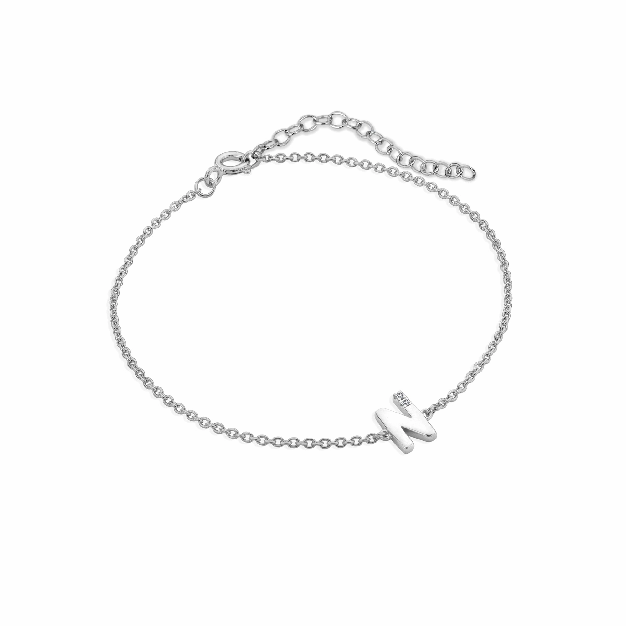 Hot Diamonds Love Letters Sterling Silver N Bracelet