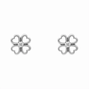 Hot Diamonds Lucky In Love Sterling Silver Earrings D