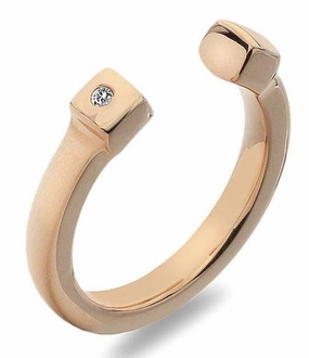 Hot Diamonds Lucky Rose Gold Plated Ring D