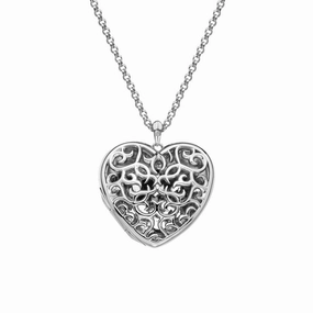 Hot Diamonds Memories Large Sterling Silver Embracing Heart Locket