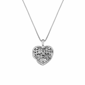 Hot Diamonds Memories Sterling Silver Embracing Heart Locket D