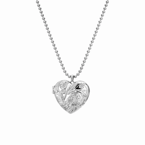 Hot Diamonds Memories Sterling Silver Engraved Heart Locket