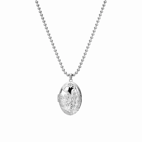 Hot Diamonds Memories Sterling Silver Engraved Oval Locket