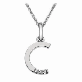 Hot Diamonds Micro 'C' Sterling Silver Necklace