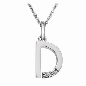 Hot Diamonds Micro 'D' Sterling Silver Necklace D