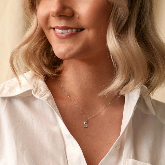 Hot Diamonds Micro 'S' Sterling Silver Necklace