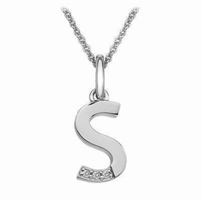Hot Diamonds Micro 'S' Sterling Silver Necklace