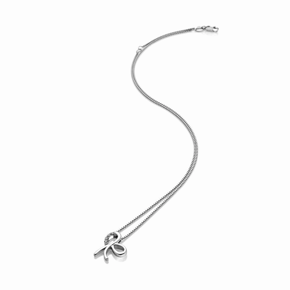 Hot Diamonds Much Loved Sterling Silver Ribbon Pendant