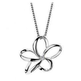 Hot Diamonds Paradise Sterling Silver Open Petal Necklace