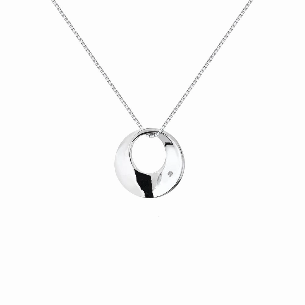 Hot Diamonds Quest Sterling Silver Circle Pendant