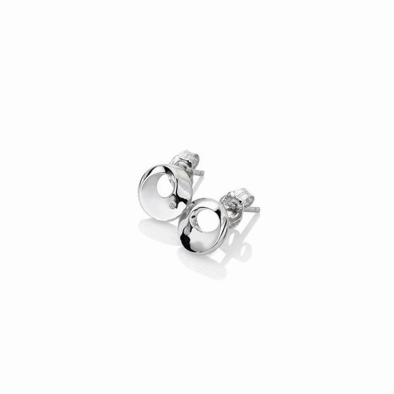 Hot Diamonds Quest Sterling Silver Circle Simple Stud Earrings