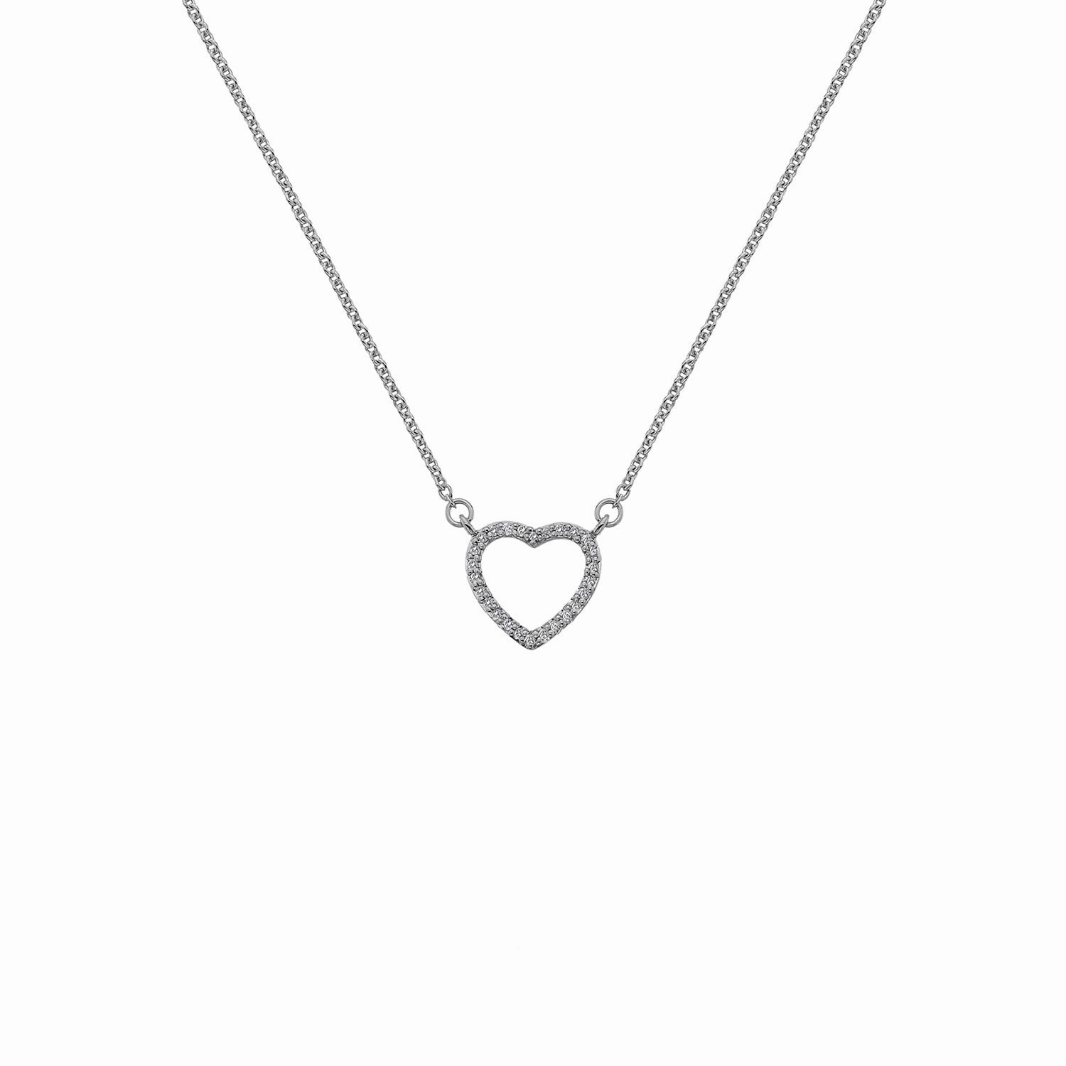 Hot Diamonds Ripple 9ct White Gold Necklace