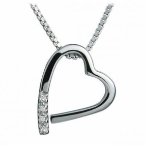 Hot Diamonds Romantic Sterling Silver Heart Necklace