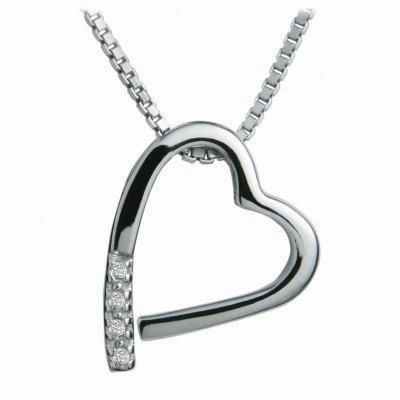 Hot Diamonds Romantic Sterling Silver Heart Necklace