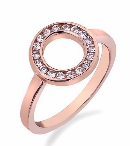 Hot Diamonds Saturno Rose Gold Plated Cubic Zirconia Ring D