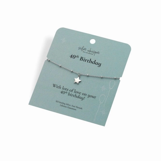 Hot Diamonds Silver Whisper Sterling Silver 40th Birthday Bracelet