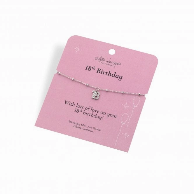 Hot Diamonds Silver Whisper Sterling Silver & Cubic Zirconia 18th Birthday Bracelet