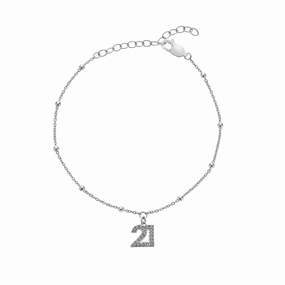 Hot Diamonds Silver Whisper Sterling Silver & Cubic Zirconia 21st Birthday Bracelet