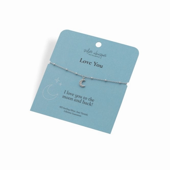 Hot Diamonds Silver Whisper Sterling Silver Love You Bracelet