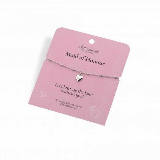 Hot Diamonds Silver Whisper Sterling Silver Maid of Honour Bracelet