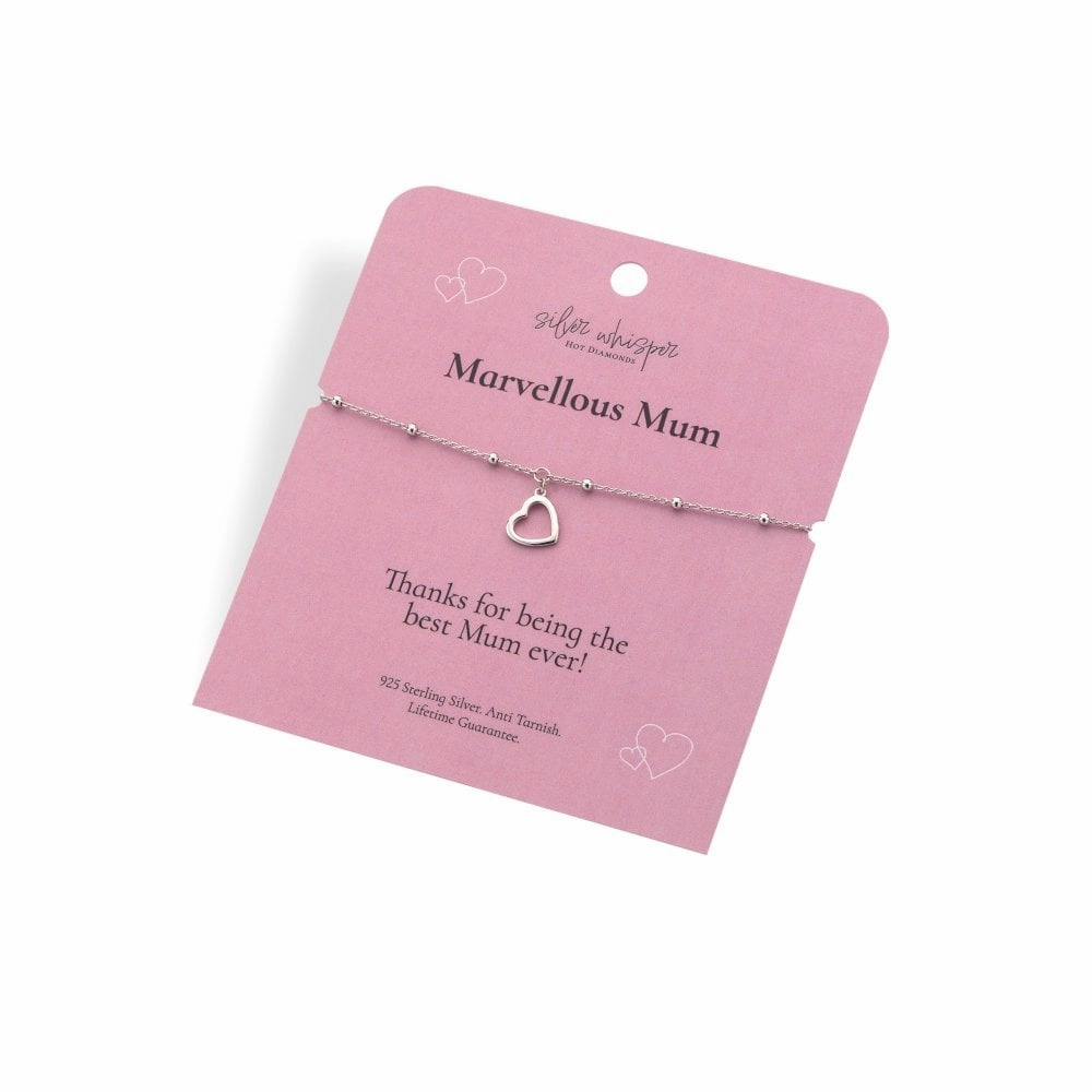 Hot Diamonds Silver Whisper Sterling Silver Marvellous Mum Bracelet