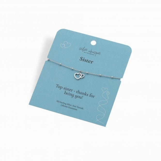 Hot Diamonds Silver Whisper Sterling Silver Sister Bracelet