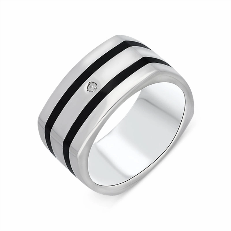 Hot Diamonds Sterling Silver Double Stripe Ring D