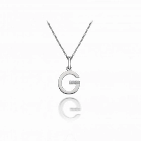 Hot Diamonds Sterling Silver Micro 'G' Necklace