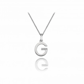 Hot Diamonds Sterling Silver Micro 'G' Necklace