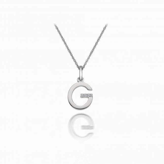Hot Diamonds Sterling Silver Micro 'G' Necklace