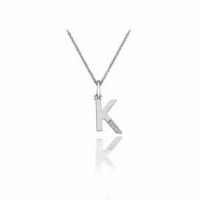 Hot Diamonds Sterling Silver Micro 'K' Necklace