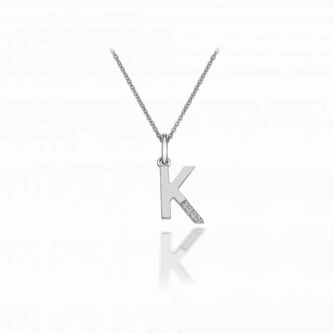 Hot Diamonds Sterling Silver Micro 'K' Necklace