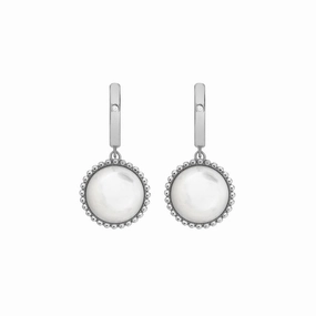 Hot Diamonds Sterling Silver Mother Of Pearl Circle Earrings