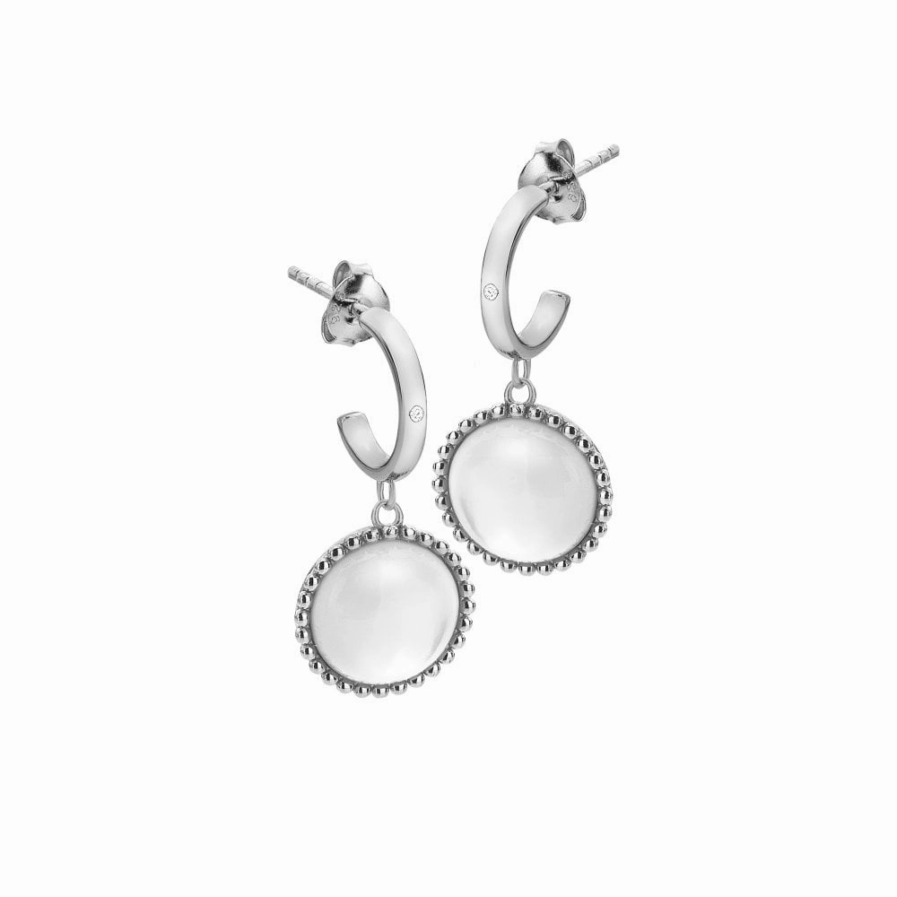 Hot Diamonds Sterling Silver Mother Of Pearl Circle Earrings
