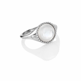 Hot Diamonds Sterling Silver Mother Of Pearl Circle Ring
