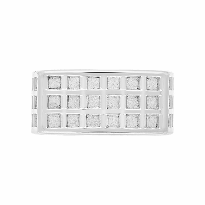 Hot Diamonds Sterling Silver Plain Lattice Chunky Ring D
