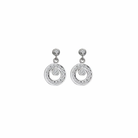 Hot Diamonds Sterling Silver White Topaz Orbit Earrings