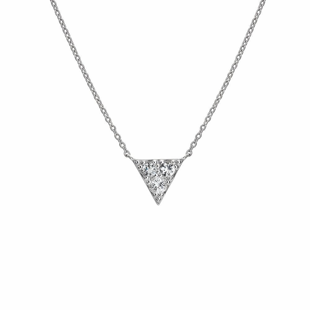 Hot Diamonds Sterling Silver White Topaz Stellar Necklace