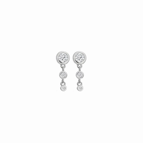 Hot Diamonds Sterling Silver White Topaz Tender Waterfall Earrings