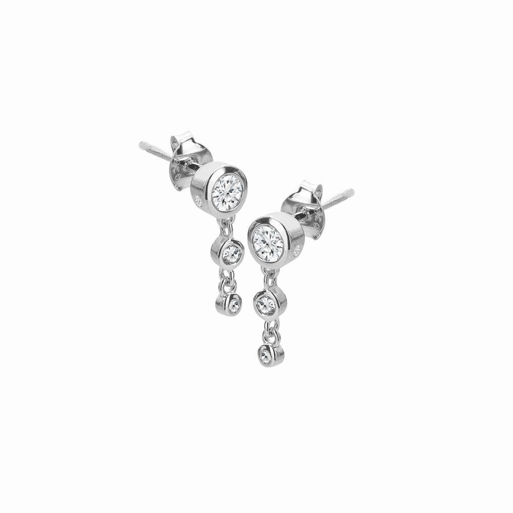 Hot Diamonds Sterling Silver White Topaz Tender Waterfall Earrings