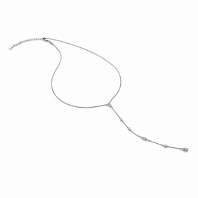 Hot Diamonds Sterling Silver White Topaz Tender Waterfall Marquise Statement Necklace D