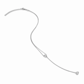 Hot Diamonds Sterling Silver White Topaz Tender Waterfall Necklace