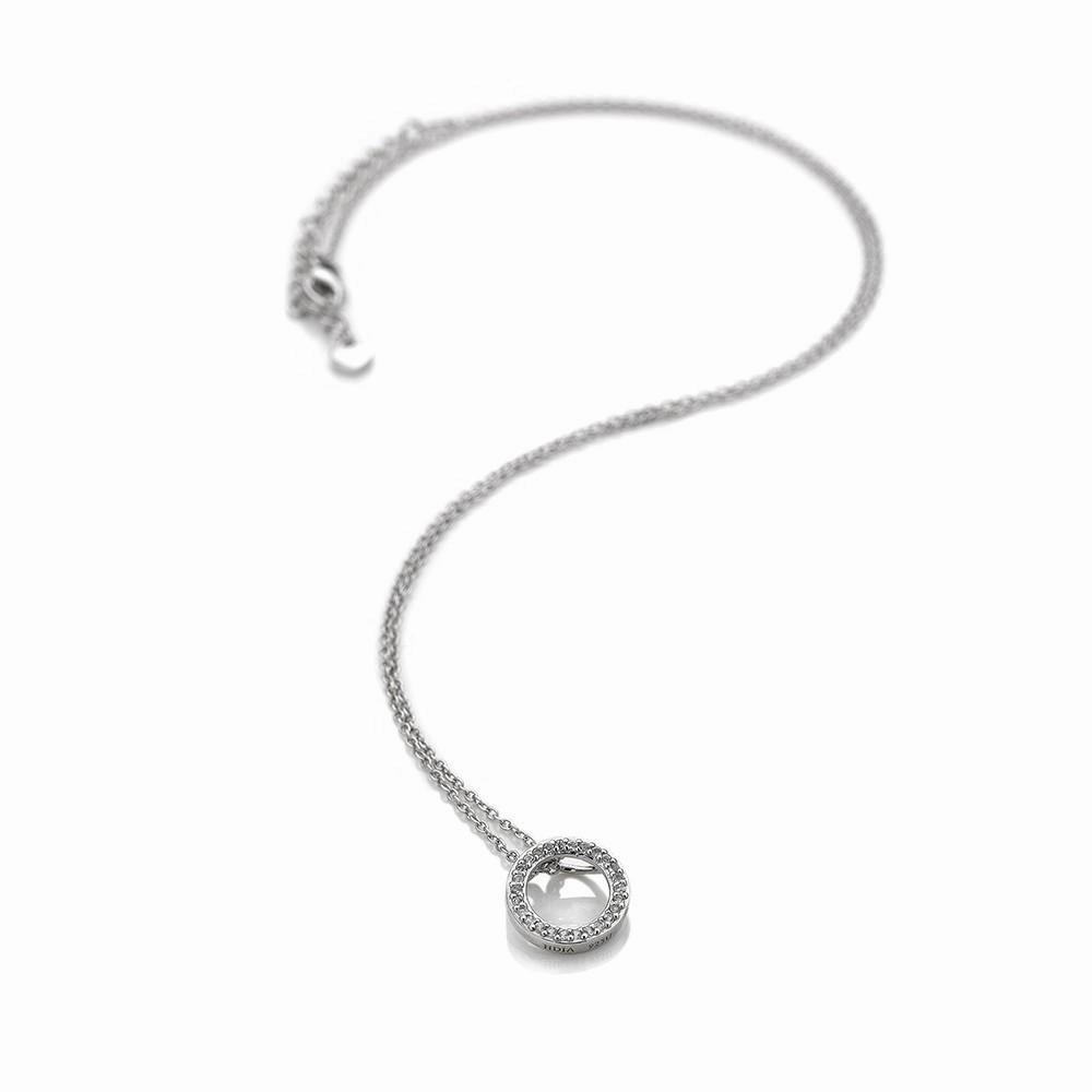 Hot Diamonds Striking Circle Sterling Silver Necklace