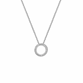 Hot Diamonds Striking Circle Sterling Silver Necklace